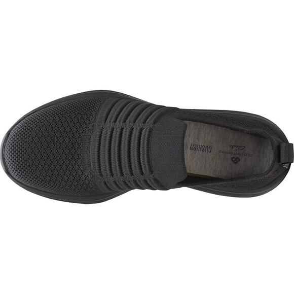 NWT Clarks Women's Ezera Walk Sneaker, Black Textile Knit, 6 - Picture 5 of 6